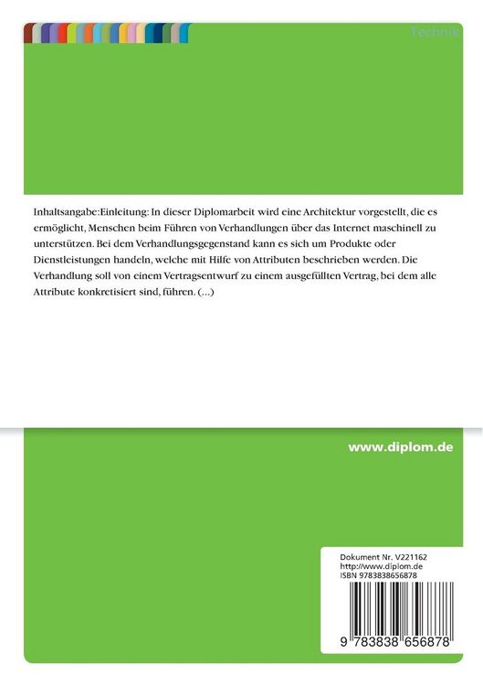 Produktbild: Agentenunterst&uuml;tzte E-Business Verhandlungsplattform