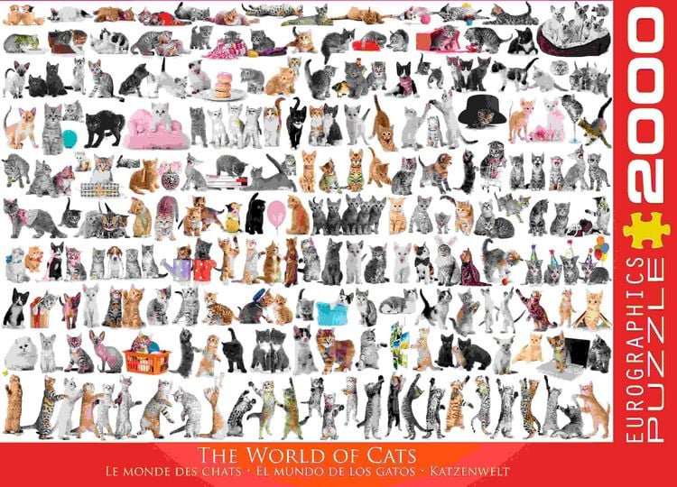 Produktbild: Puzzle 2000 Teile - The World of Cats