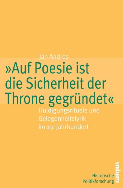 Produktbild: &raquo;Auf Poesie ist die Sicherheit der Throne gegr&uuml;ndet&laquo;
