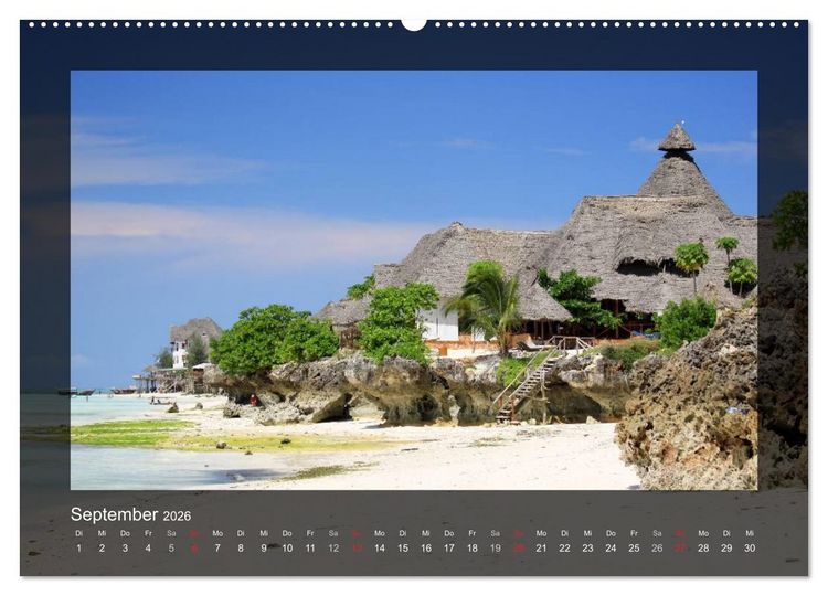 Produktbild: Sansibar (hochwertiger Premium Wandkalender 2026 DIN A2 quer), Kunstdruck in Hochglanz