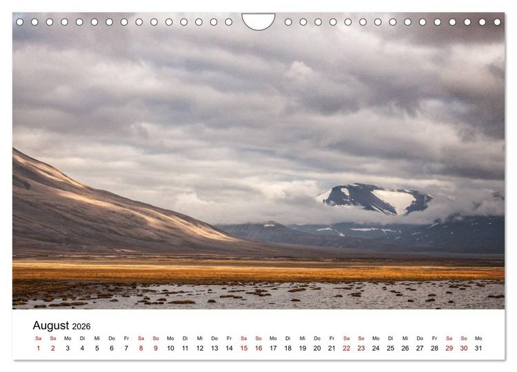 Produktbild: Spitzbergenkalender (Wandkalender 2026 DIN A4 quer), CALVENDO Monatskalender