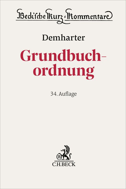 Produktbild: Grundbuchordnung. GBO