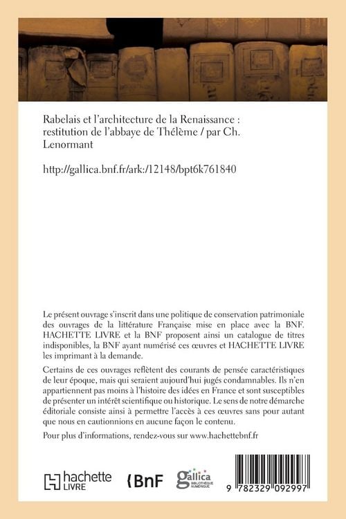 Produktbild: Rabelais et l'architecture de la Renaissance, restitution de l'abbaye de Th&eacute;l&egrave;me