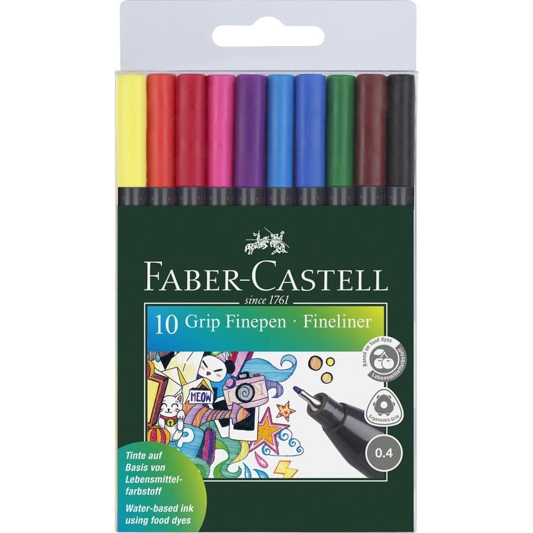 Produktbild: Faber-Castell Finepen Grip 0.4 10er Etui