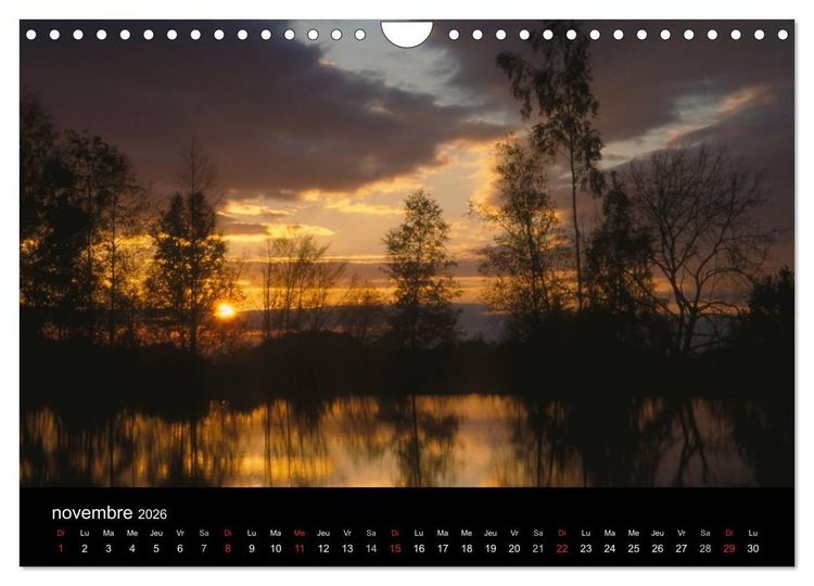 Produktbild: Couchers de soleil (Calendrier mural 2026 DIN A4 vertical), CALVENDO calendrier mensuel