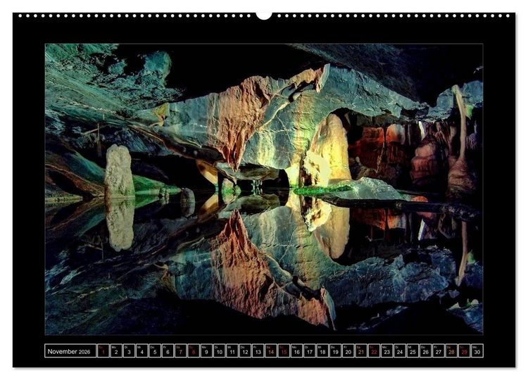 Produktbild: H&ouml;hlen, Stalaktiten und Stalagmiten (Wandkalender 2026 DIN A2 quer), CALVENDO Monatskalender