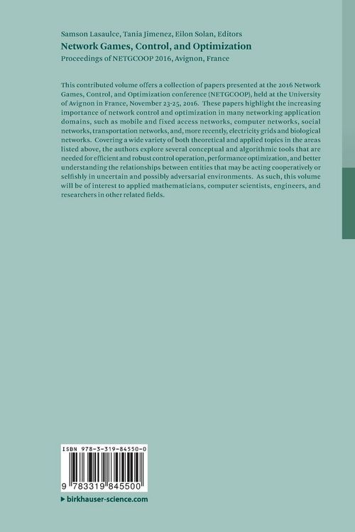 Produktbild: Network Games, Control, and Optimization