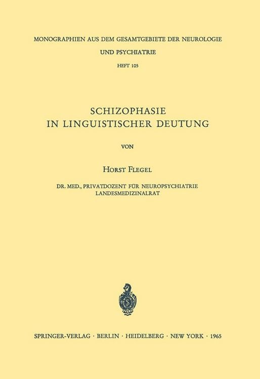 Produktbild: Schizophasie in Linguistischer Deutung
