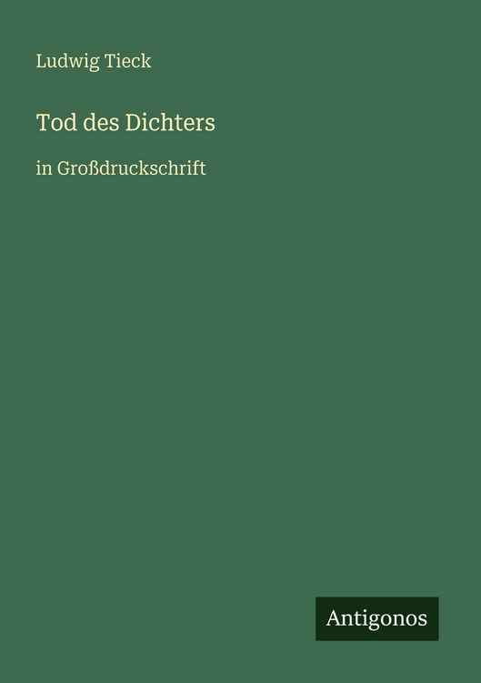 Produktbild: Tod des Dichters