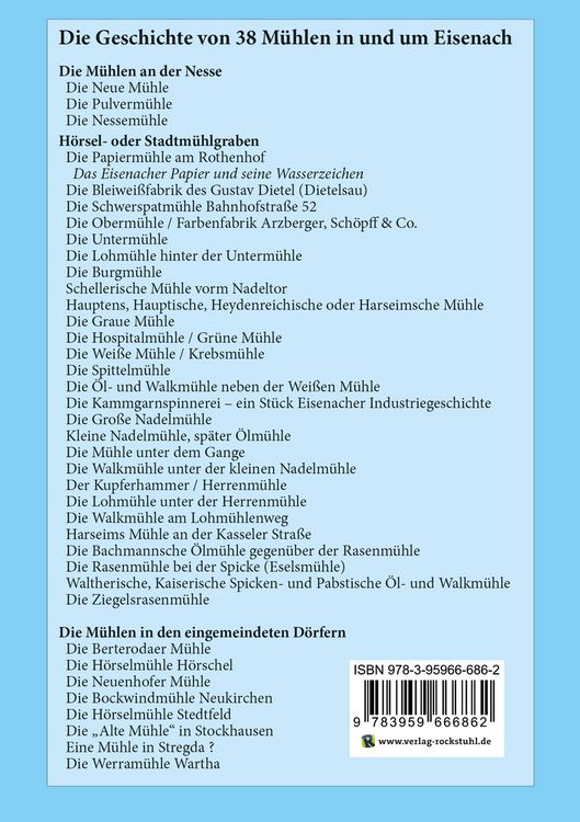 Produktbild: Die M&uuml;hlen der Wartburgstadt Eisenach