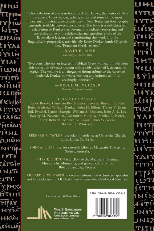 Produktbild: Biblical Greek Language and Lexicography