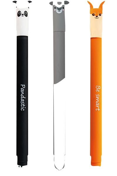 Produktbild: EBERHARD FABER Gelschreiber Animal Erase It! Panda Fuchs Koala 0,7mm 3 St&uuml;ck Blister