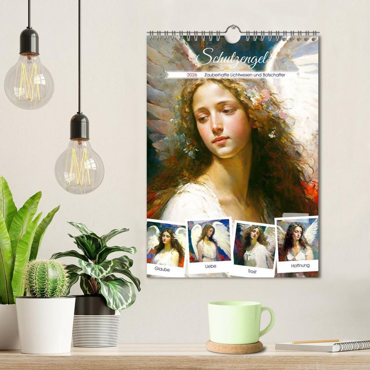 Produktbild: Schutzengel. Zauberhafte Lichtwesen und Botschafter (Wandkalender 2026 DIN A4 hoch), CALVENDO Monatskalender