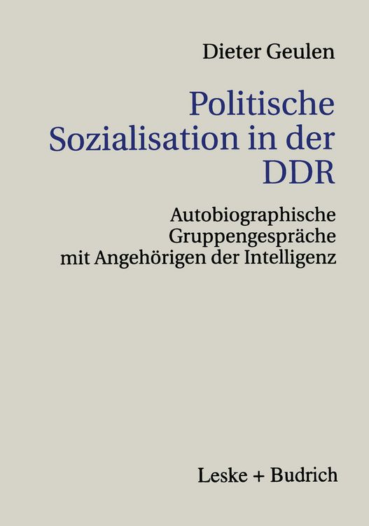 Produktbild: Politische Sozialisation in der DDR
