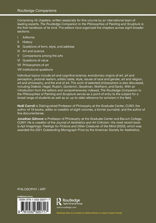 Produktbild: The Routledge Companion to the Philosophies of Painting and Sculpture