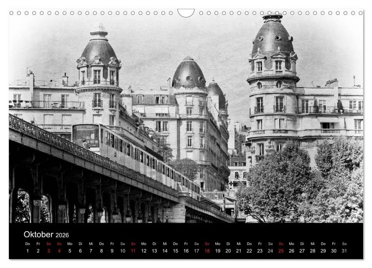 Produktbild: Streifzug durch Paris (Wandkalender 2026 DIN A3 quer), CALVENDO Monatskalender