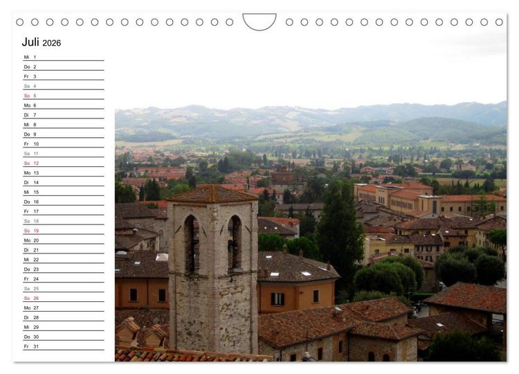 Produktbild: Franziskusweg - Camino di Assisi (Wandkalender 2026 DIN A4 quer), CALVENDO Monatskalender