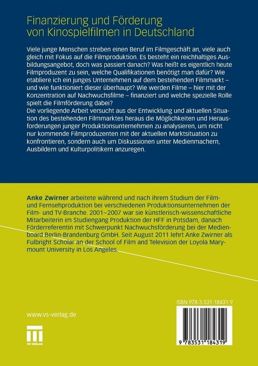 Produktbild: Finanzierung und F&ouml;rderung von Kinospielfilmen in Deutschland