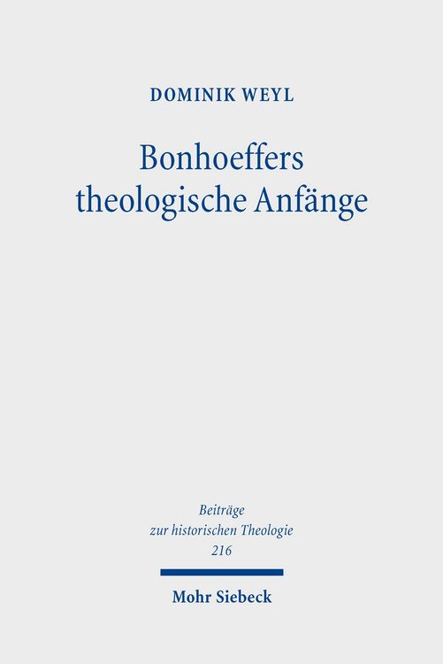 Produktbild: Bonhoeffers theologische Anf&auml;nge