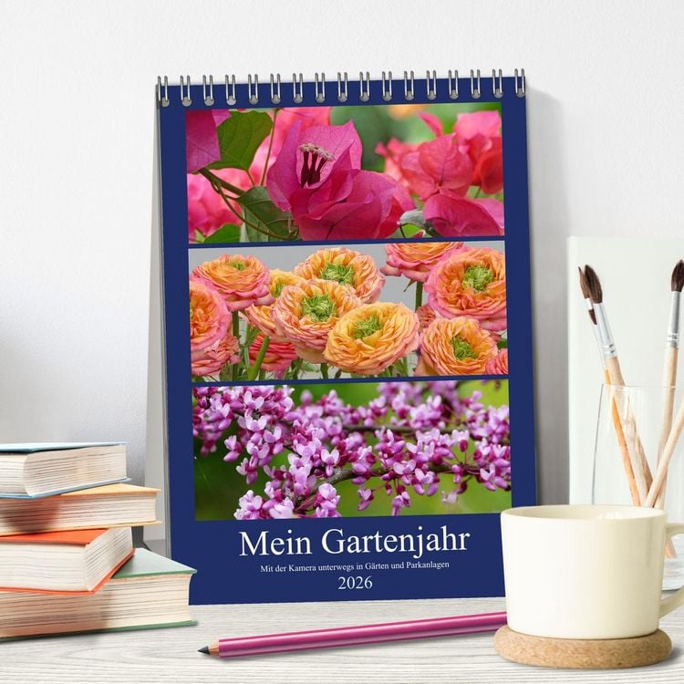 Produktbild: Mein Gartenjahr - Mit der Kamera unterwegs in G&auml;rten und Parkanlagen (Tischkalender 2026 DIN A5 hoch), CALVENDO Monatskalender