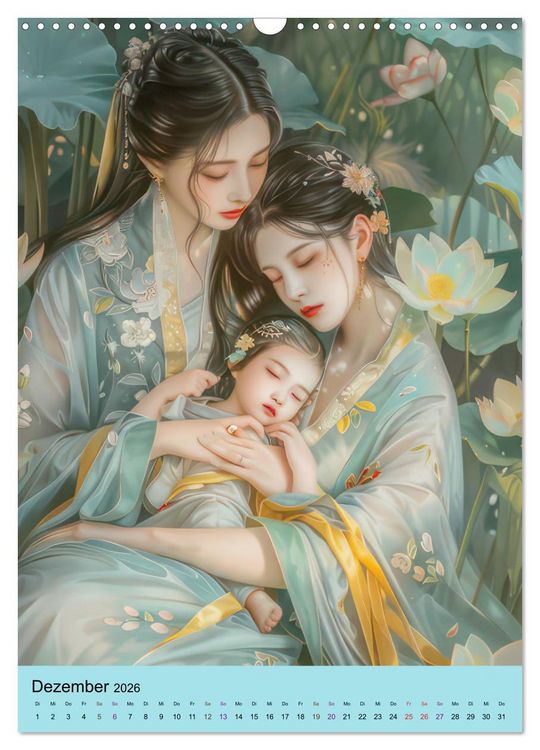 Produktbild: Grazi&ouml;se asiatische Frauen - Asienstil (Wandkalender 2026 DIN A3 hoch), CALVENDO Monatskalender