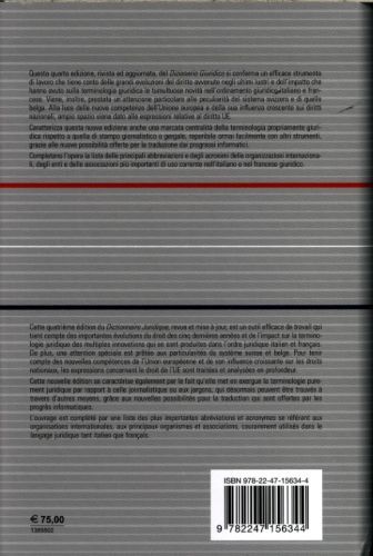 Produktbild: Dictionnaire Juridique; Italien Francais; Francais Italien 4e Edition