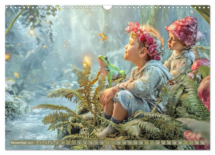Produktbild: M&auml;rchenhafte charmante Fr&ouml;sche - Fantasiewerke (Wandkalender 2027 DIN A3 quer), CALVENDO Monatskalender