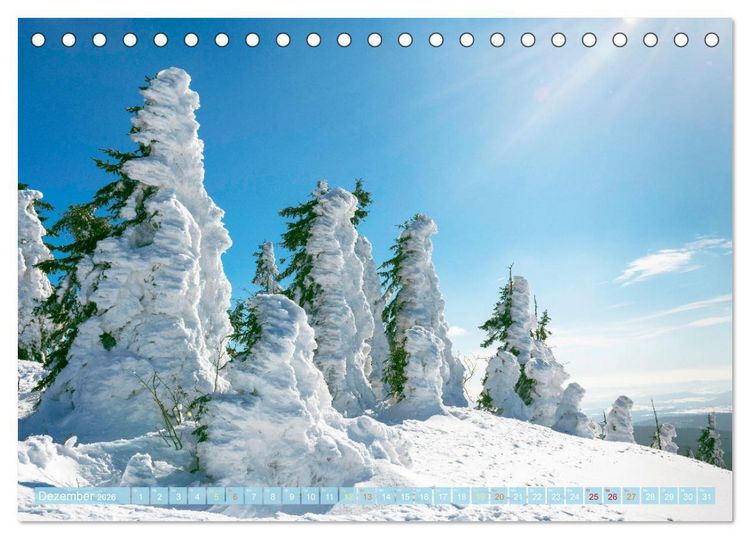 Produktbild: Arber, Rachel und Lusen: Der Hintere Bayerische Wald (Tischkalender 2026 DIN A5 quer), CALVENDO Monatskalender