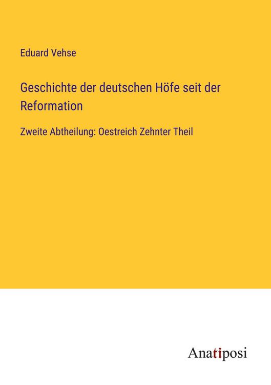 Produktbild: Geschichte der deutschen H&ouml;fe seit der Reformation