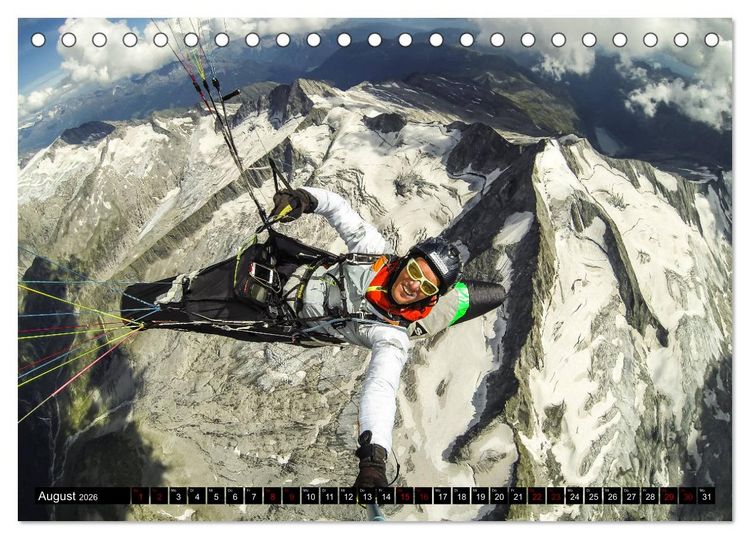 Produktbild: Paragliding - unvergessliche Momente erleben (Tischkalender 2026 DIN A5 quer), CALVENDO Monatskalender