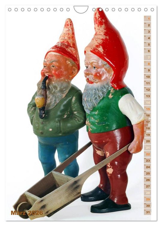 Produktbild: Gartenzwerge: Die rote Zipfelm&uuml;tze im Beet (Wandkalender 2026 DIN A4 hoch), CALVENDO Monatskalender
