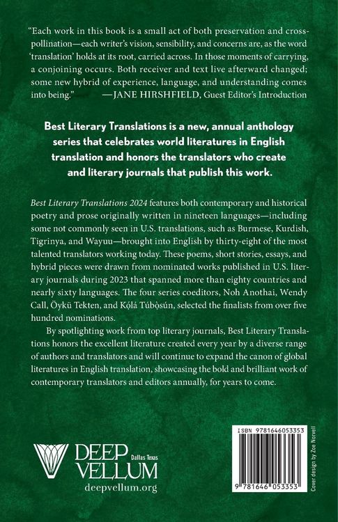 Produktbild: Best Literary Translations 2024