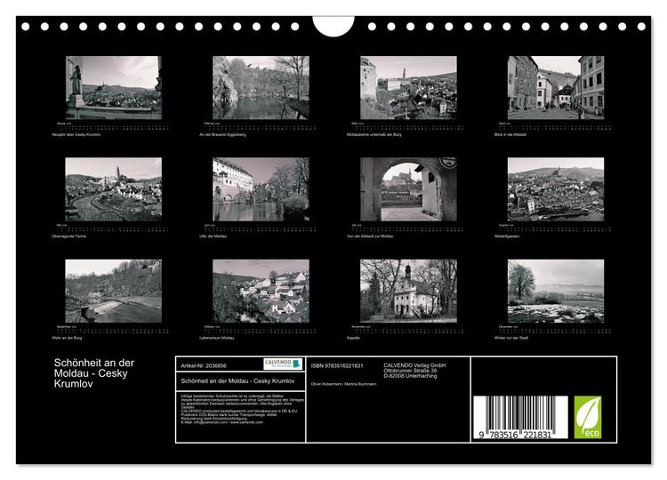 Produktbild: Sch&ouml;nheit an der Moldau - Cesky Krumlov (Wandkalender 2026 DIN A4 quer), CALVENDO Monatskalender