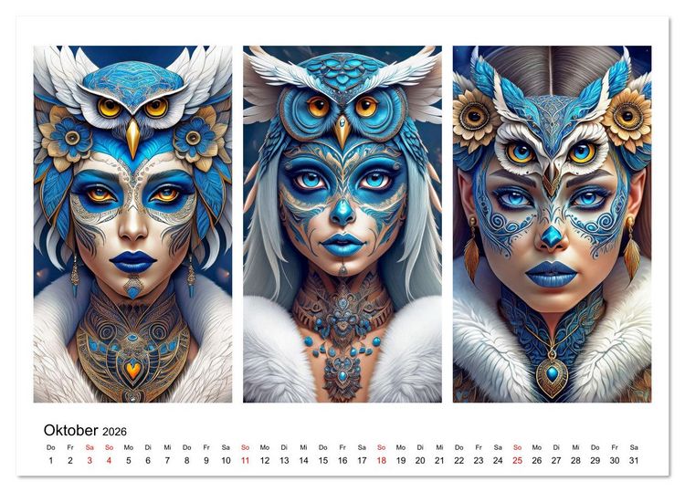 Produktbild: Dreiklang der K&ouml;pfe (Tischkalender 2026 DIN A5 quer), CALVENDO Monatskalender