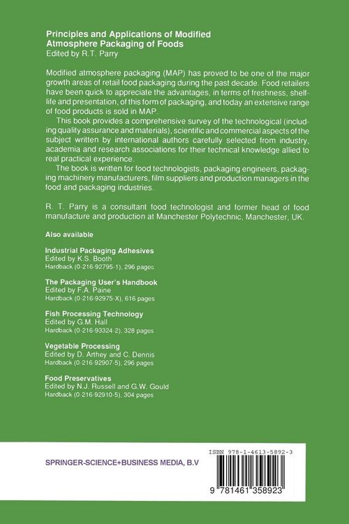 Produktbild: Principles and Applications of Modified Atmosphere Packaging of Foods