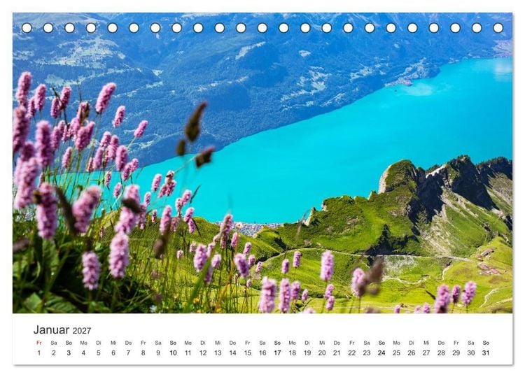 Produktbild: Schweiz - die Bergidylle (Tischkalender 2027 DIN A5 quer), CALVENDO Monatskalender