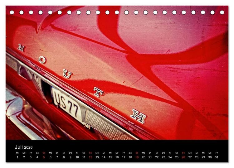 Produktbild: US-Muscle-Cars - Plymouth (Tischkalender 2026 DIN A5 quer), CALVENDO Monatskalender