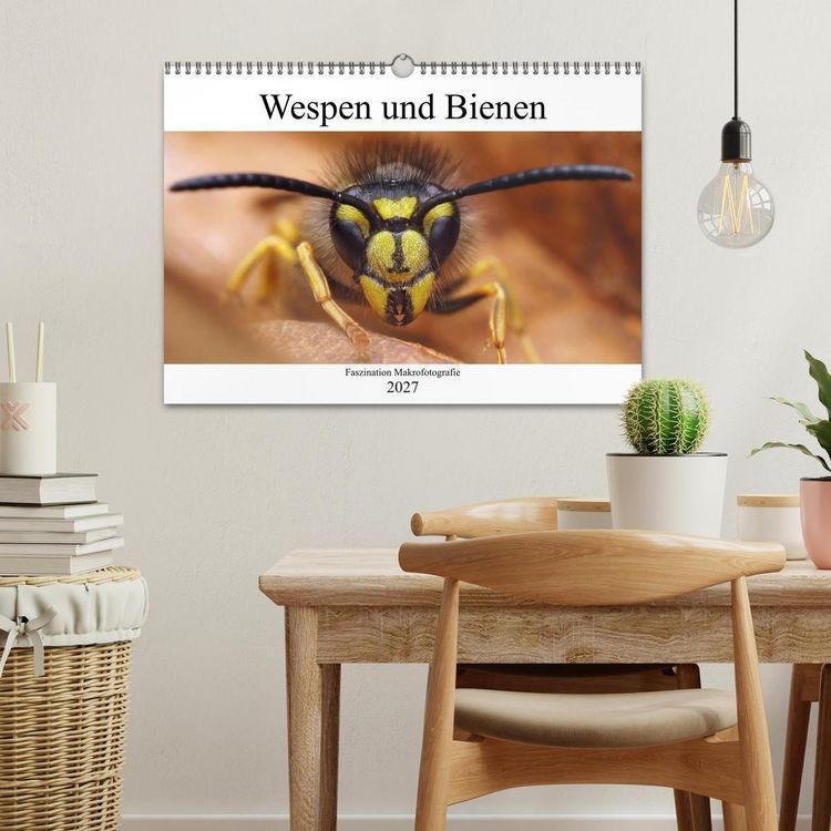 Produktbild: Faszination Makrofotografie: Wespen und Bienen (Wandkalender 2027 DIN A3 quer), CALVENDO Monatskalender
