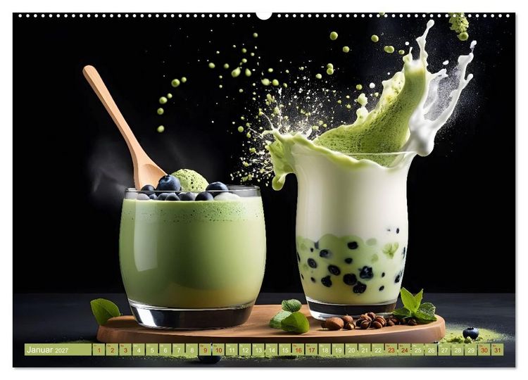 Produktbild: Lifestyle Matcha - Hot und Cool (hochwertiger Premium Wandkalender 2027 DIN A2 quer), Kunstdruck in Hochglanz