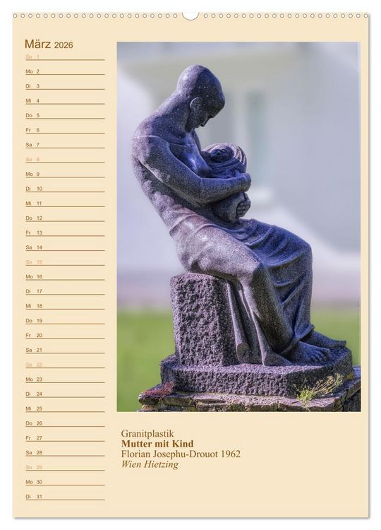 Produktbild: M&uuml;tter mit Kindern in der Kunst (hochwertiger Premium Wandkalender 2026 DIN A2 hoch), Kunstdruck in Hochglanz