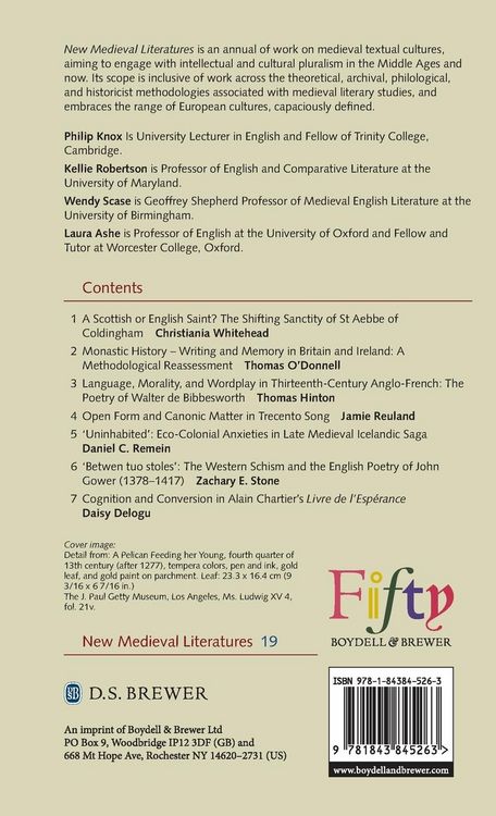 Produktbild: New Medieval Literatures 19