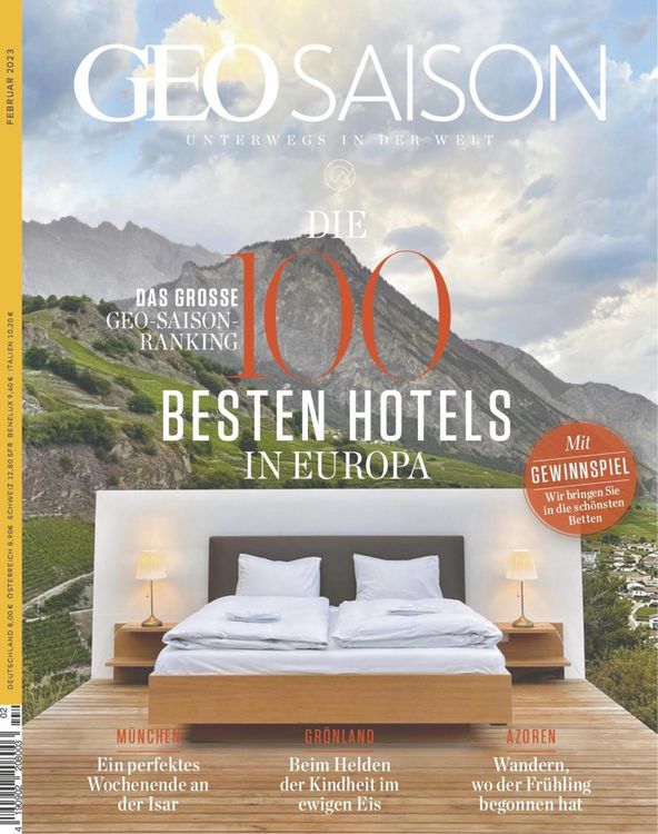Produktbild: GEO SAISON 02/2023 - Die 100 Besten Hotels in Europa