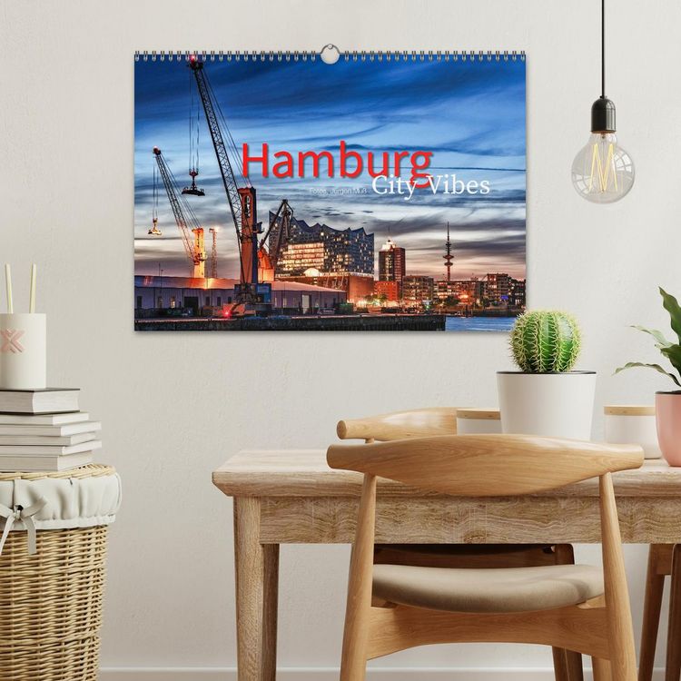 Produktbild: Hamburg City Vibes (Wandkalender 2026 DIN A3 quer), CALVENDO Monatskalender