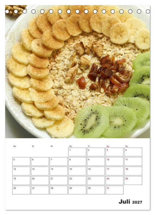 Produktbild: S&uuml;&szlig;e Haferflocken mit Obst (Tischkalender 2027 DIN A5 hoch), CALVENDO Monatskalender