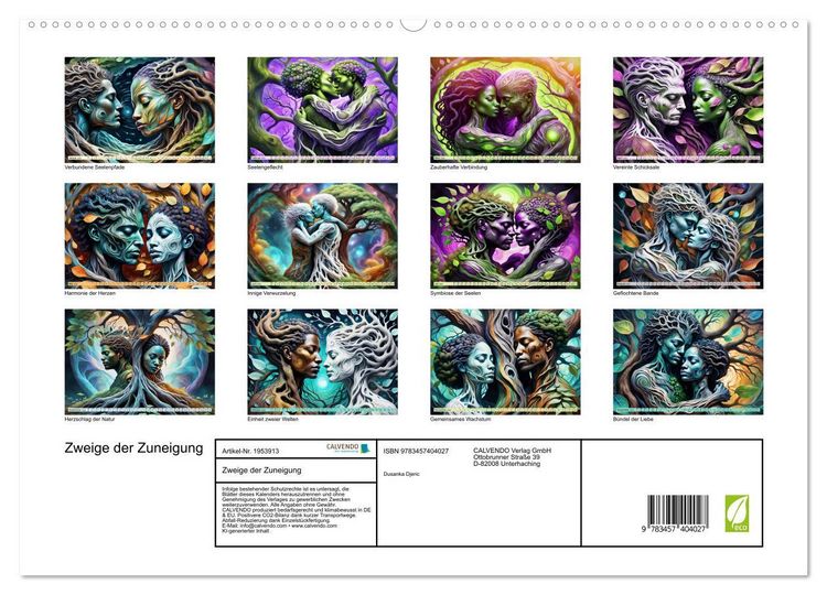 Produktbild: Zweige der Zuneigung (hochwertiger Premium Wandkalender 2026 DIN A2 quer), Kunstdruck in Hochglanz