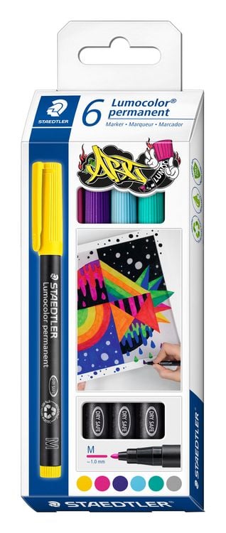 Produktbild: STAEDTLER Universalstift Lumocolor permanent M, 6 Farben