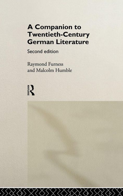Produktbild: A Companion to Twentieth-Century German Literature