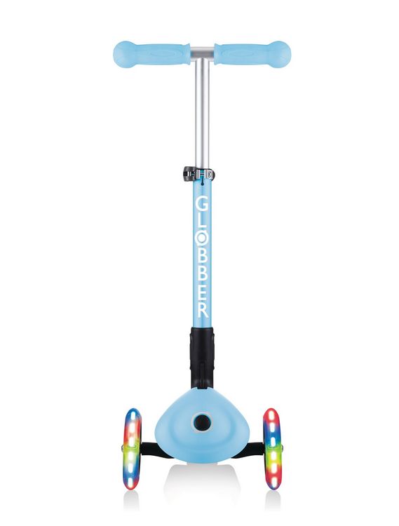 Produktbild: GLOBBER JUNIOR FOLDABLE FANTASY LIGHTS pastellblau-Flowers, mit Leuchtrollen