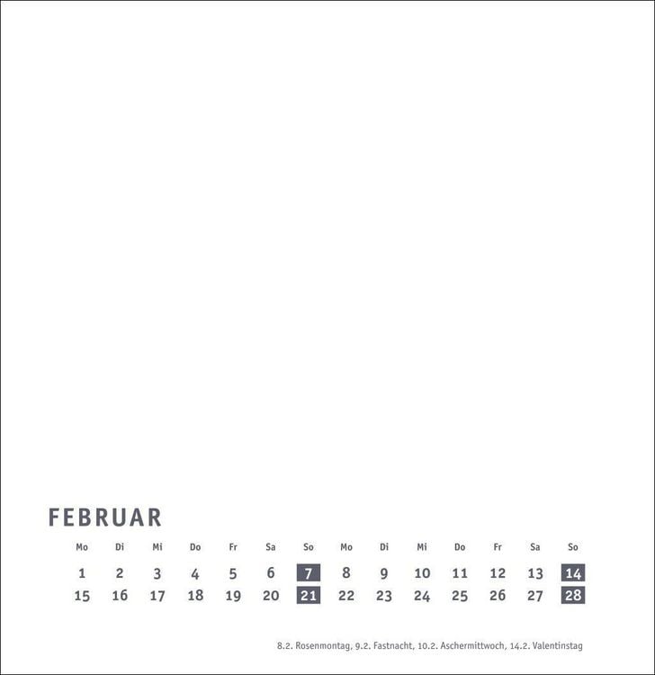 Produktbild: Premium-Bastelkalender wei&szlig; gro&szlig; 2027