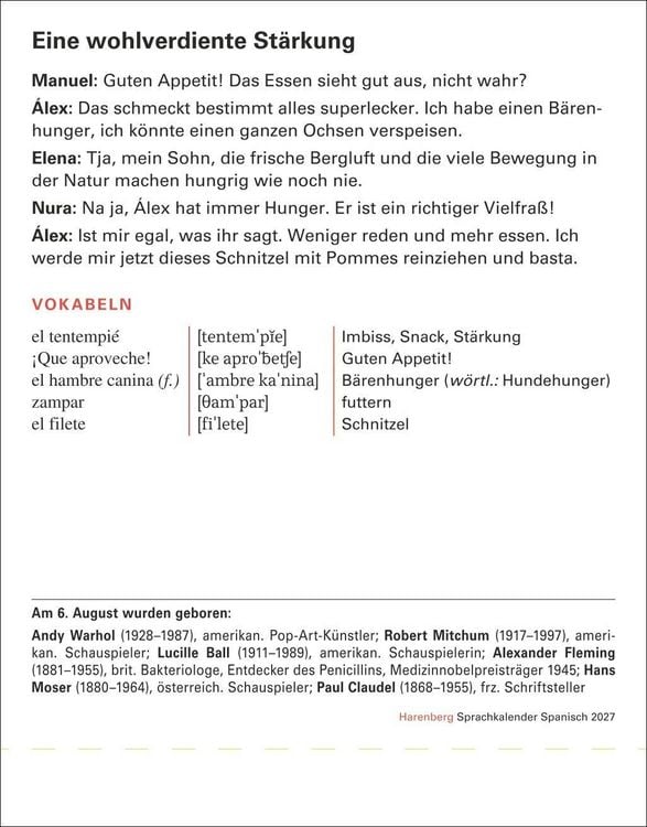 Produktbild: Spanisch Sprachkalender 2027 - Spanisch lernen leicht gemacht - Tagesabrei&szlig;kalender